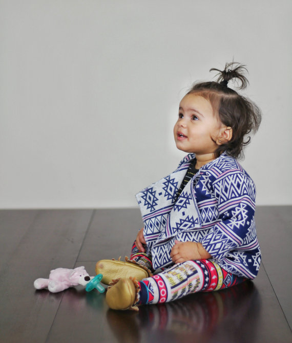 Sweet baby tribal cardigan from MadeByJeniffer - cupcakesandwildponies