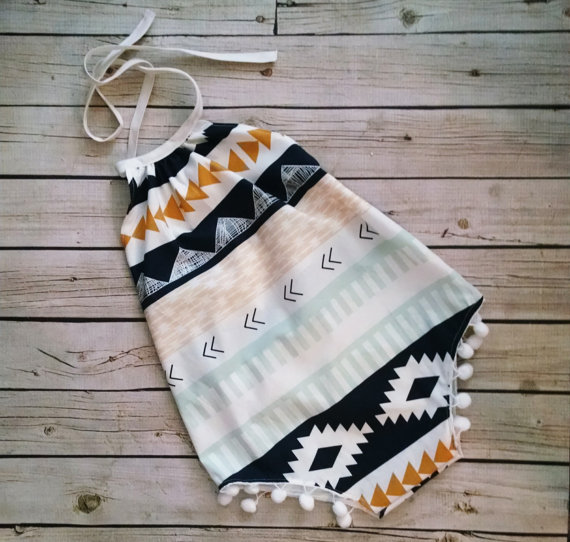 Aztec Tribal sunsuit from VintageStiches - cupcakesandwildponies
