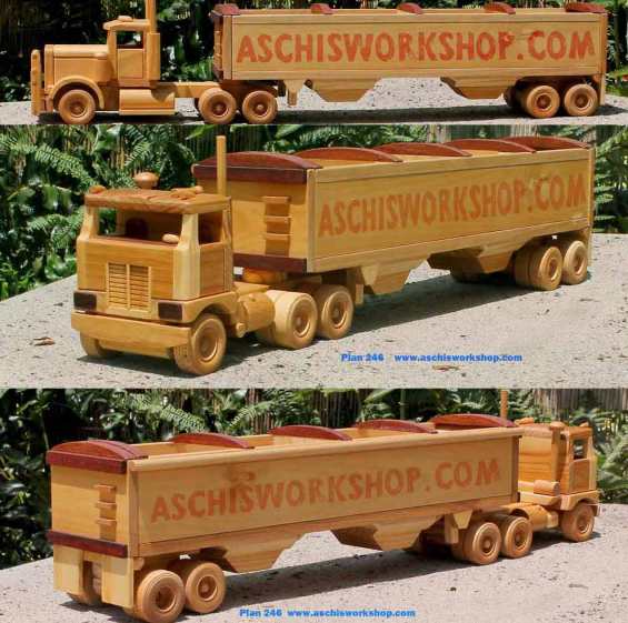 Wooden Semi Truck #woodentoys - cupcakesandwildponies
