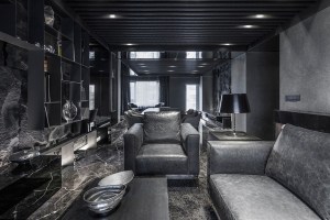 Monochrome gray interior design #interiordesign #charcoal #gray #modern #minimal
