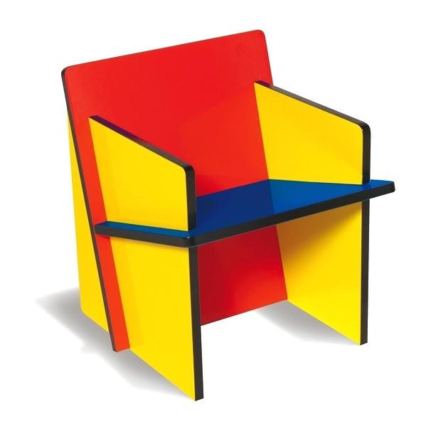 Bauhaus color-block chair